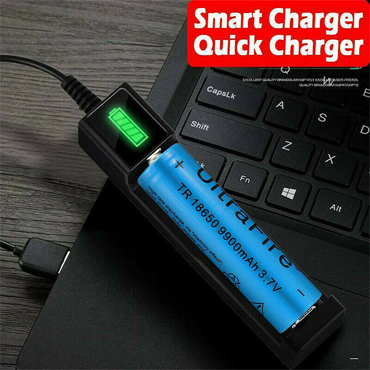 18650 3.7V Rechargeable Intelligent USB Battery Charger With LED Indicator