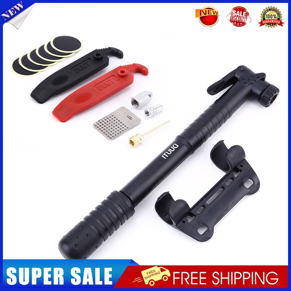 DUUTI Bicycle Pump MTB Road Bike Cycling Tire Patch Repair Tool Kit Set