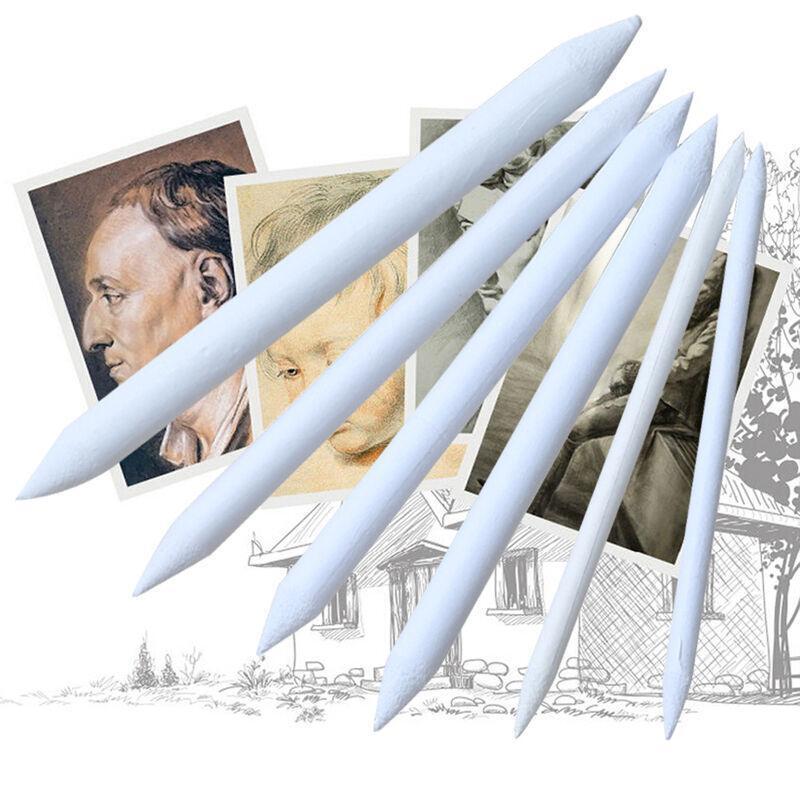 6pcs Blending Smudge Tortillon Stump Sketch 6 Sizes Art Drawing Tool Pastel New
