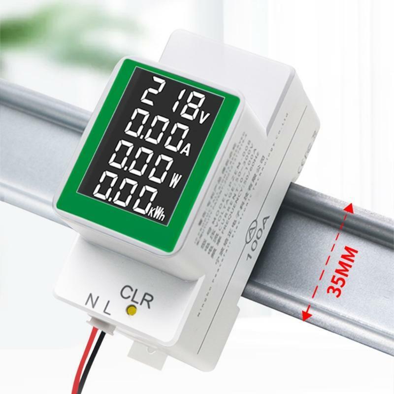 Multimeter Volt Amp Watt Meter Electric Energy Monitor LED Display Indoor