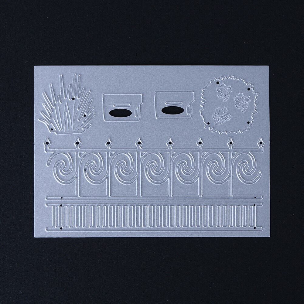 Metal Steel Grass Flower Garden Fence Cutting Die Stencil for DIY Scrapbook