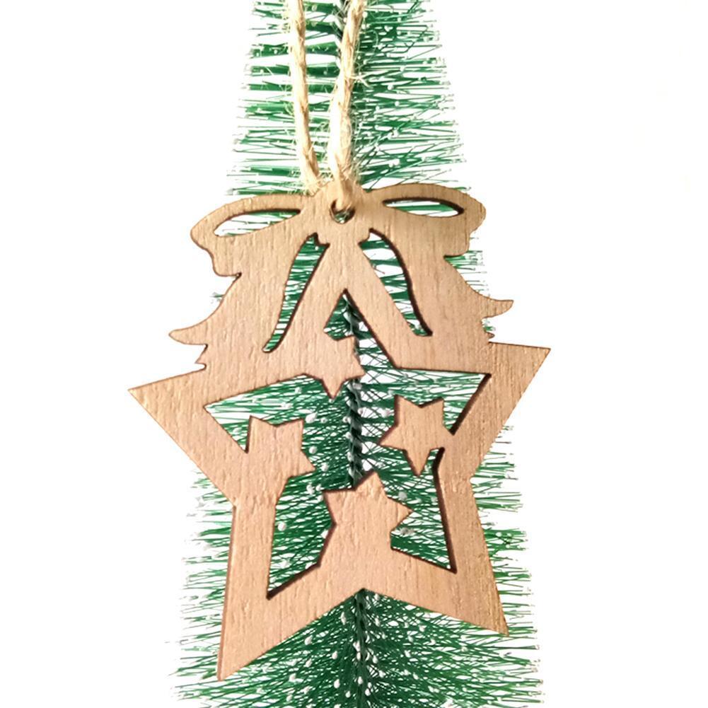 3pcs DIY Christmas Wooden Pendants Nordic Style Window Decor (JM01593)