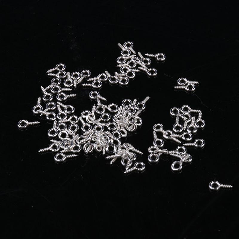 600x/Set Mini Screws Eye Pin Peg Eye Pins Hooks for DIY Jewelry Keychain Making