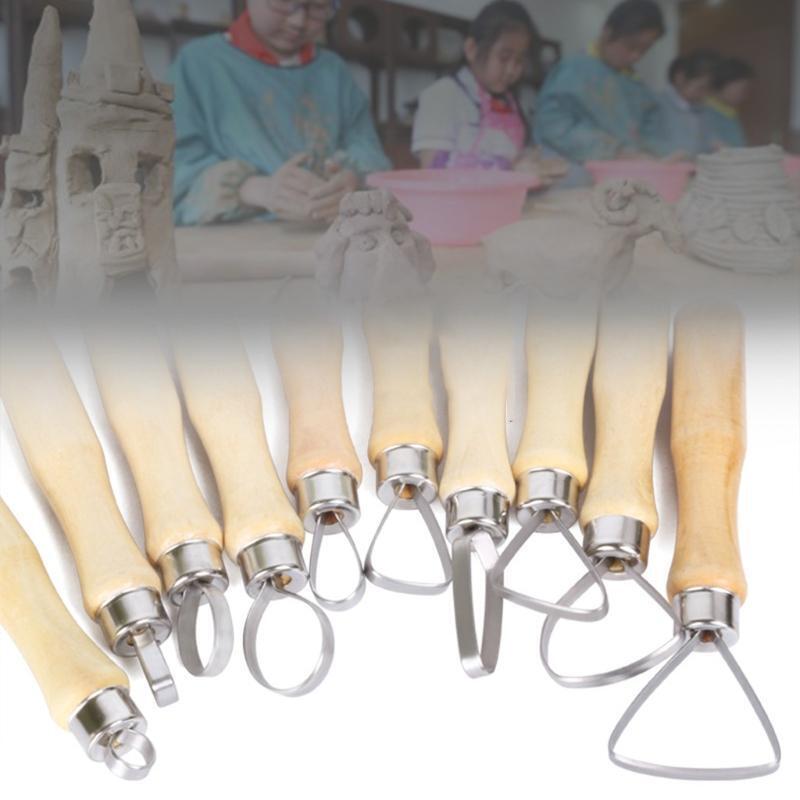 10Pcs DIY Pottery Clay Sculpting Tools Ceramic Carving Set Sculpture Loop Shaper