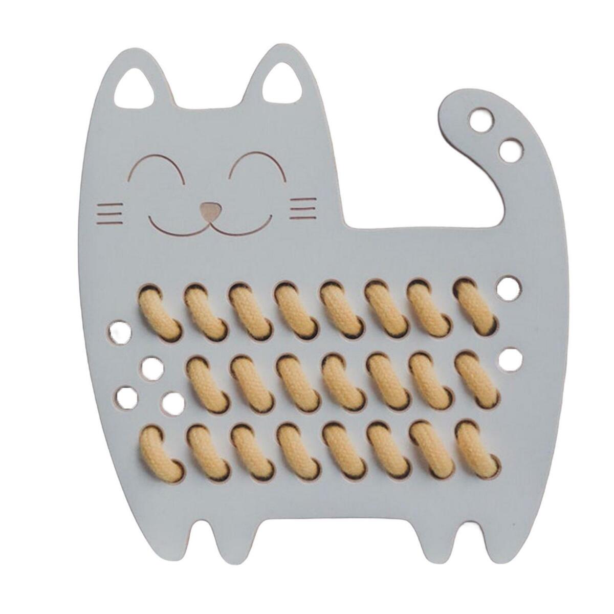 Wooden Threading Board Exercise Wooden  Wooden Sewing  for Preschool