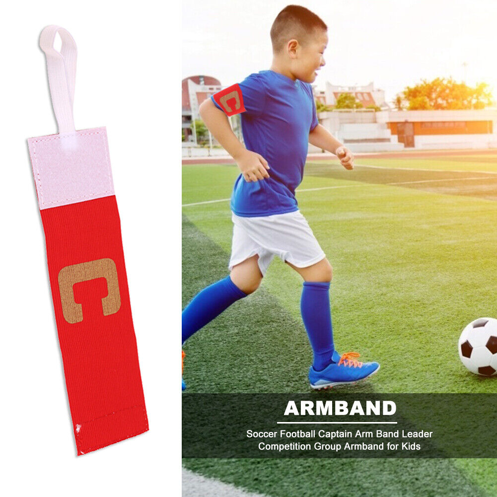 Soccer Football Captain Arm Band Leader Competition Armband for Kids (Red)