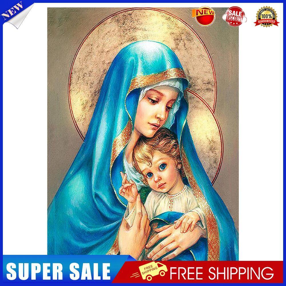 Mother Son 5D Round Diamond Painting DIY Embroidery Kits Needlework Set Art