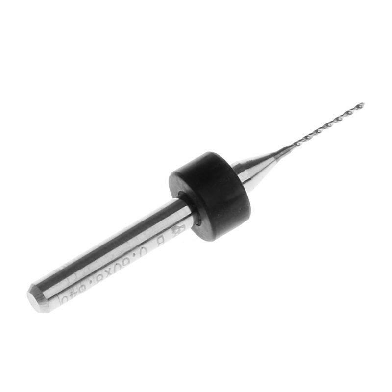 New 10Pc 0.6mm Tip 1/8" Shank Spiral Flute Tungsten Carbide Micro PCB Drill Bits