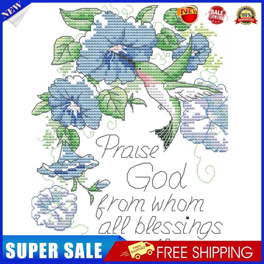 DIY Praise God Cross Stitch Kits 14CT Stamped Embroidery Craft (J506)