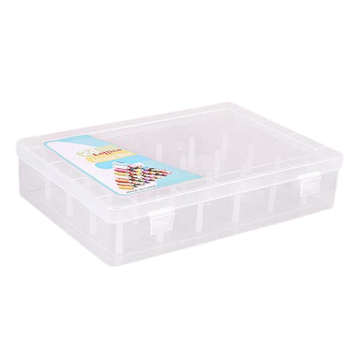 Empty Sewing Thread Storage Case 28x19.5x6.3cm Thread Container Case Holder 24