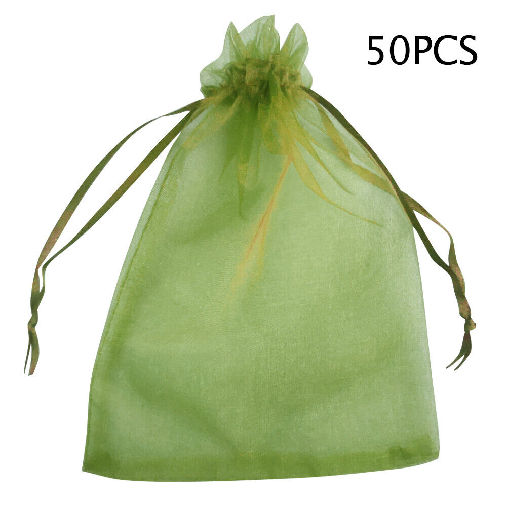50pcs Garden Drawstring Net Bags Vegetable Fruit Grapes Protection Pouch