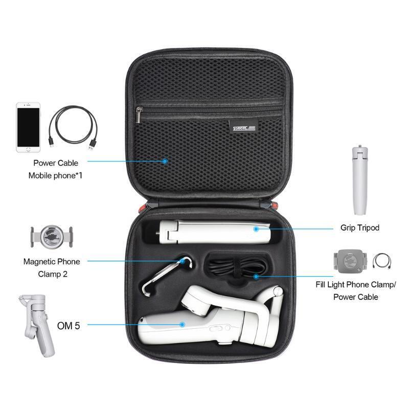 PU Leather Storage Bag Handheld Gimbal Stabilizer Carry Case for Osmo Mobile 5