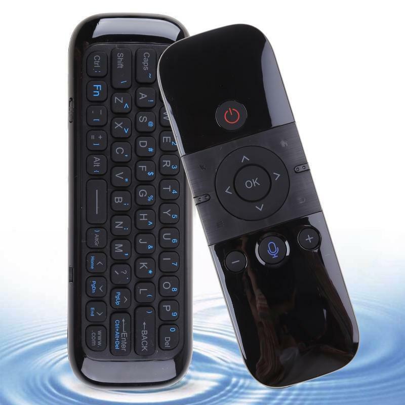 58 Keys 2.4Ghz Wireless Handheld Keyboard USB Charge Voice Control Air Mouse IR