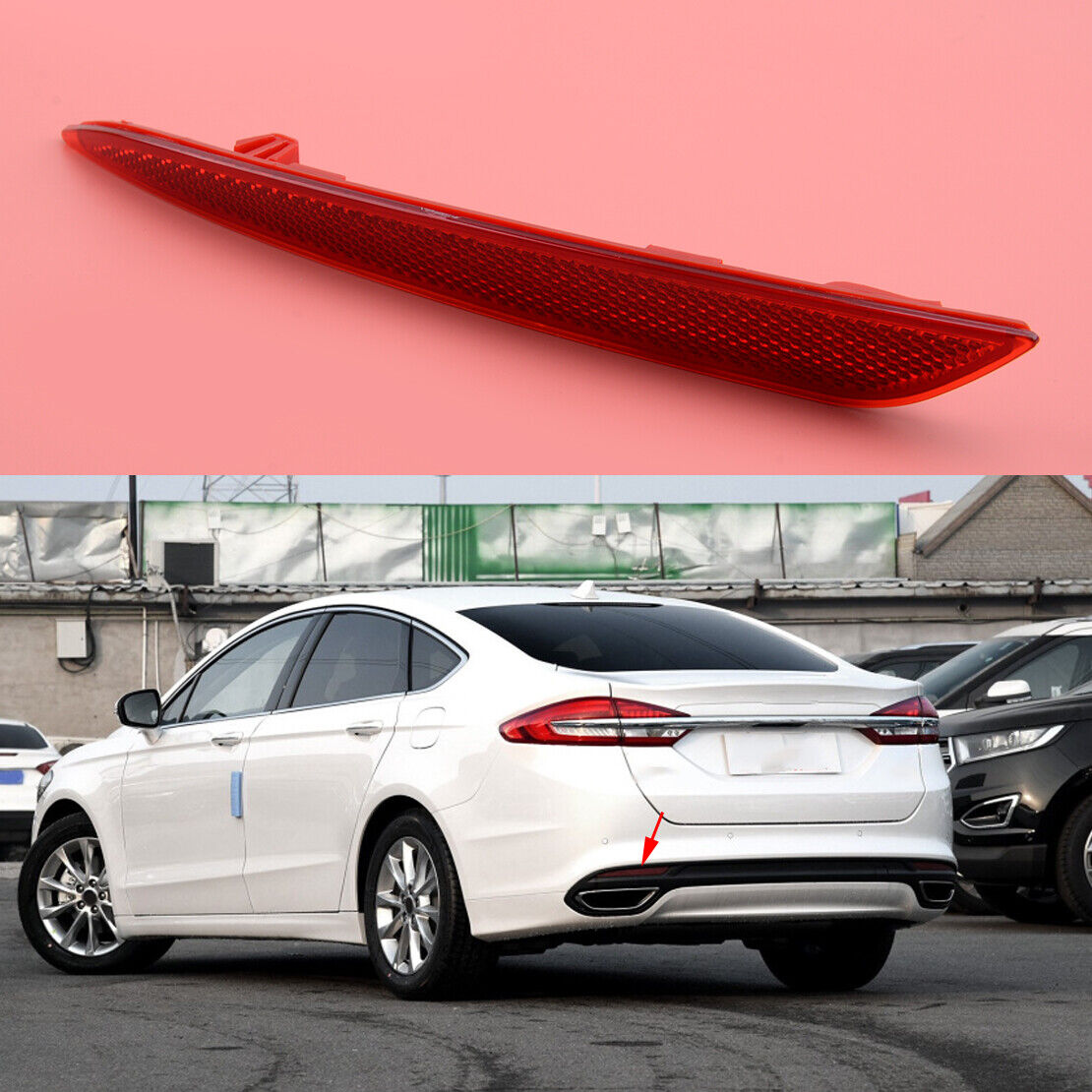 Left Rear Bumper Tail Light Lamp Reflector Fog Light Fit For Ford Fusion Mondeo
