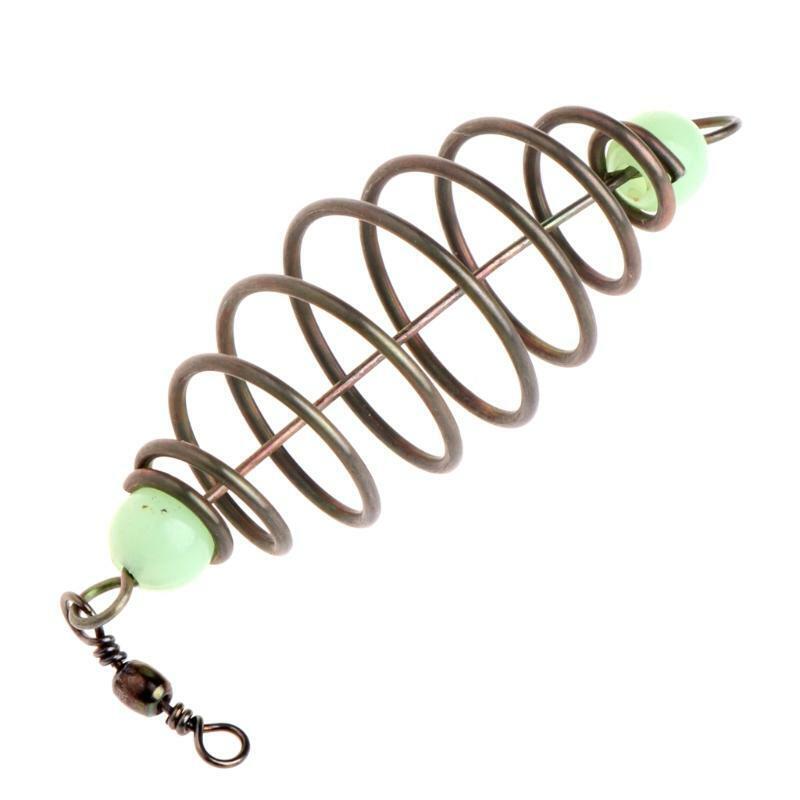 5 Pcs/Set Fishing Bait Spring Lure Inline Hanging Tackle Stainless Steel Feeder