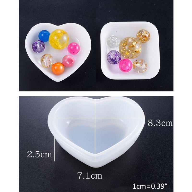 DIY Crystal Epoxy Mold Heart Shape Multi-spec Digital Game Silicone Mould
