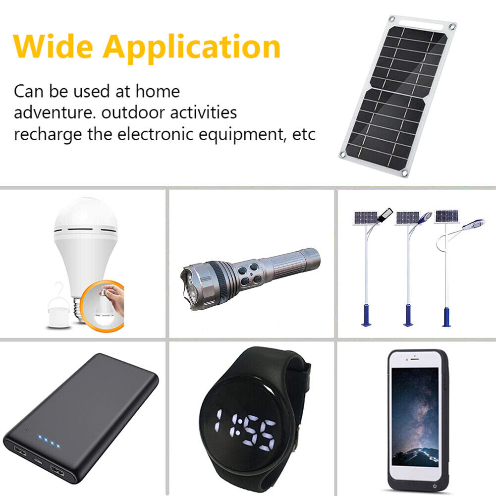 USB Solar Panel Outdoor 6W 5V Travel Solar Charger Generator Power Bank