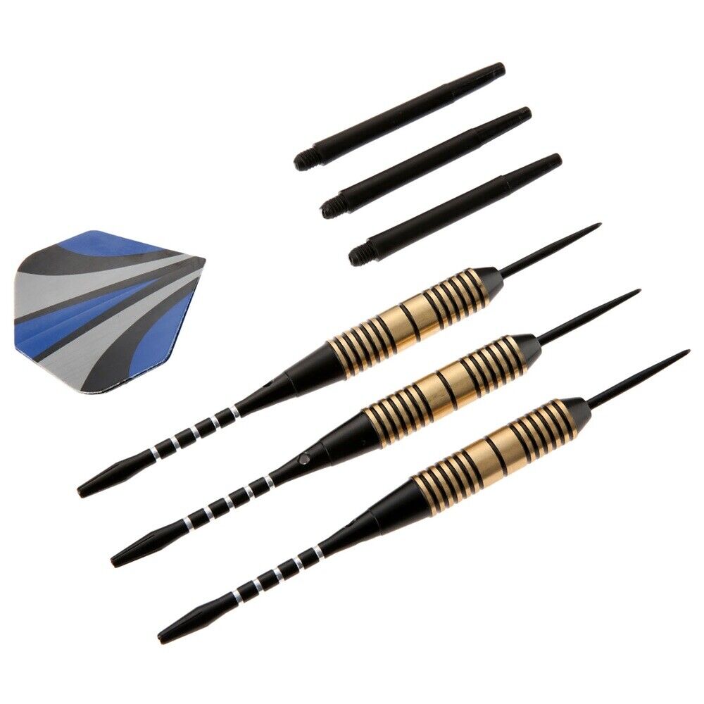 3pcs/Box Professional Brass Barrel Darts Set Blue Flights Indoor Sport Games 26g