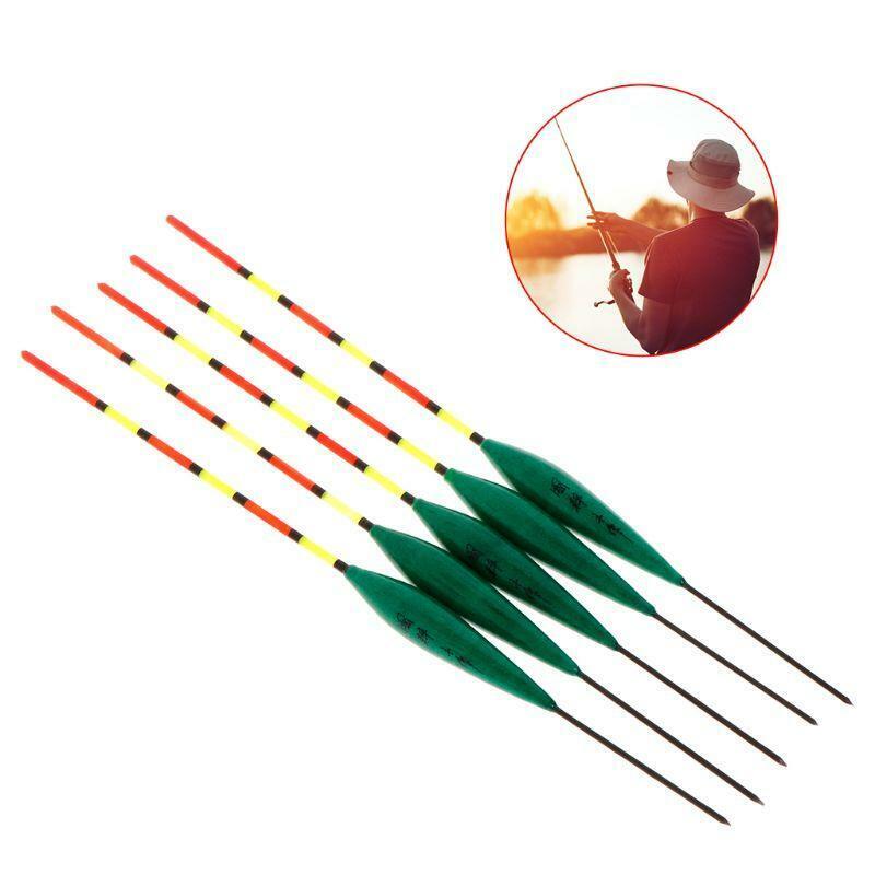 5 Pcs/Set Fishing Float Buoy Fluorescent Tail Ice Fishing Winter Carp Tackle