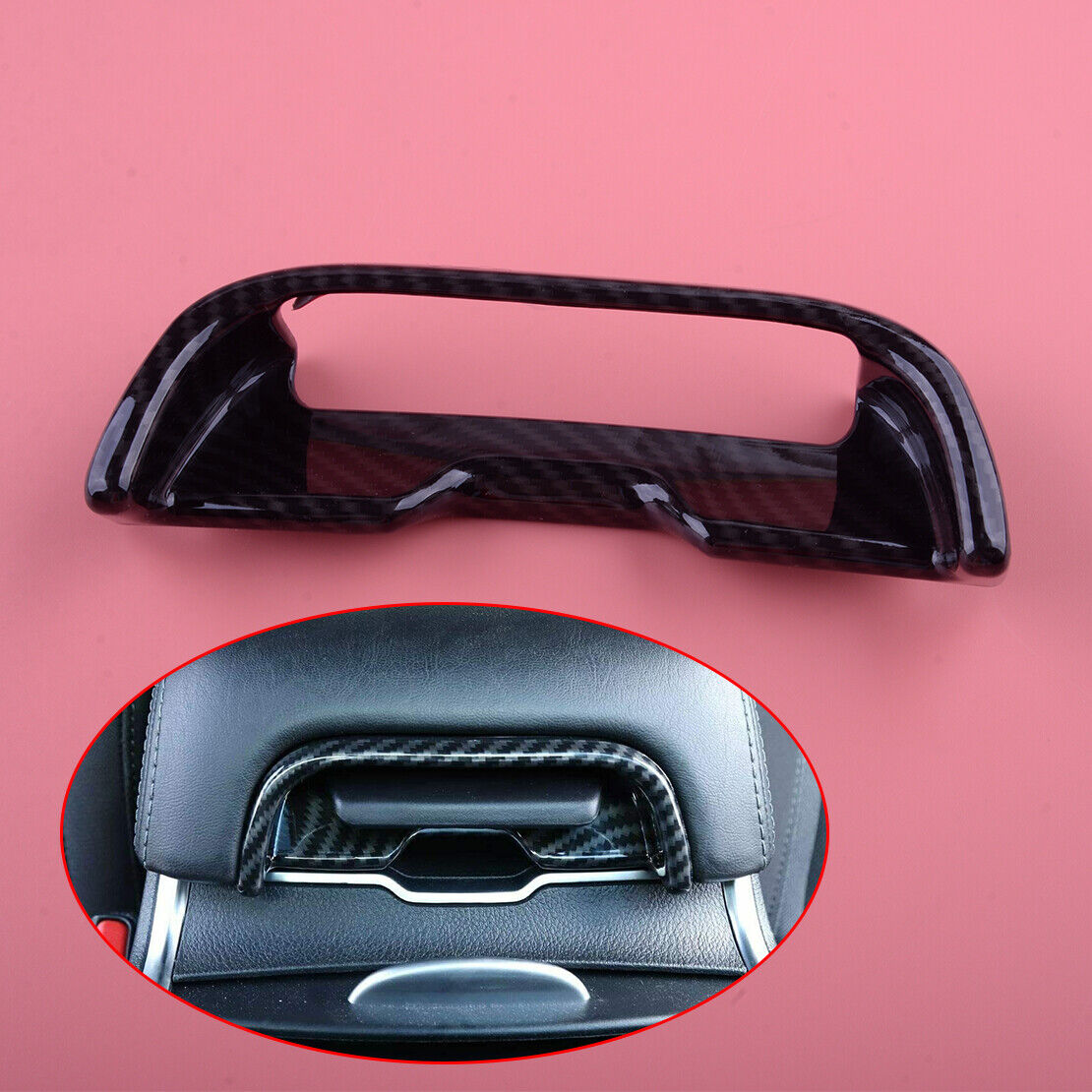 Carbon Fiber Style Armrest Box Switch Cover Fit for Dodge Charger 2011-20 New