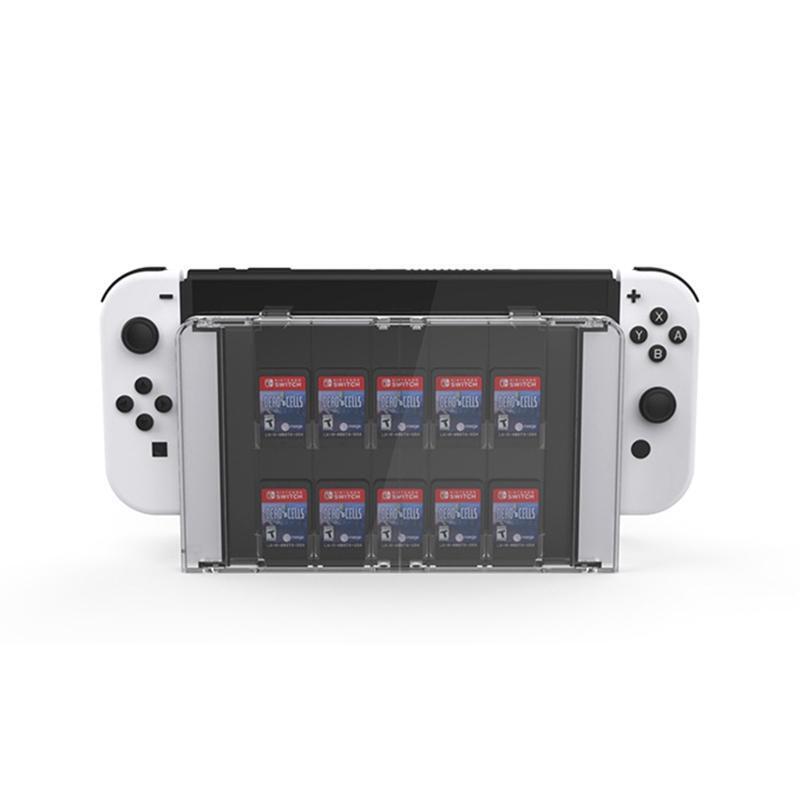 10 in 1 Transparent Game Card Case for Switch Game Memory Card SD Cards Storage