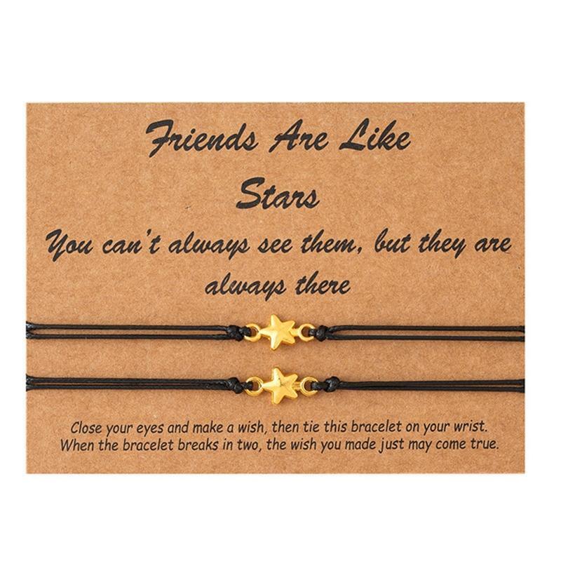 Women Girls Star Friendship Bracelets Dainty Jewelry Gift for Friends Couples