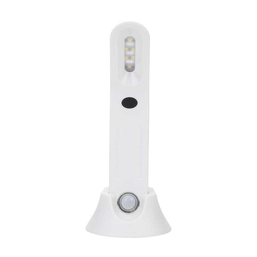 5LED Wall Hanging Motion Sensor Night Light Bedside Table Lamp (White B)