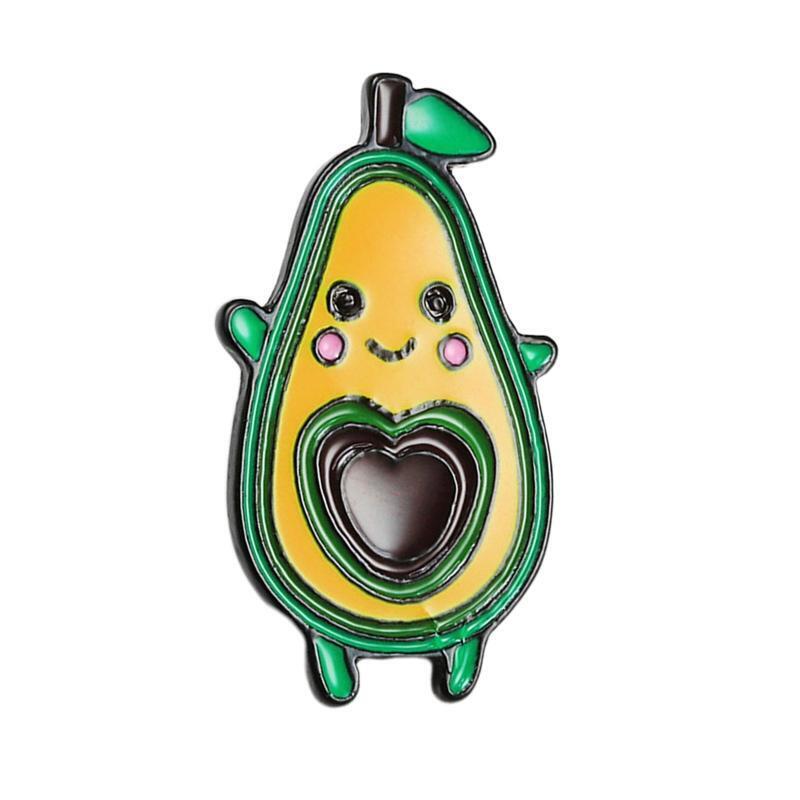 Cartoon Brooch Pin Badges for Clothes Bags Backpack Smilely Avocado Lovely Gift