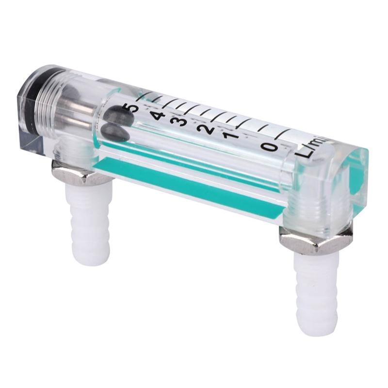 Air Oxygen Flowmeter With Valve 70mm Hose Barb Pressure 0.1Mpa 1-5LPM/Min