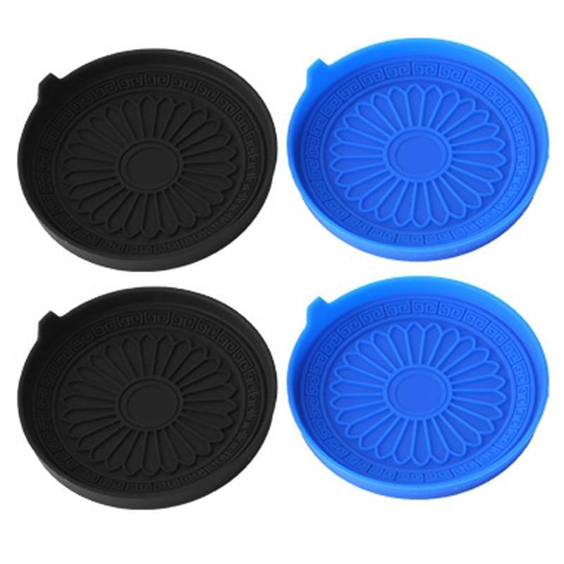 4Pcs 7cm Diameter Silicone Car Coasters for Cup Holder Non-slip Water Cup Pads