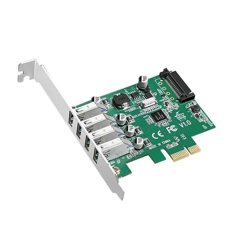 Pci-e to Usb 3.0 4-port Expansion Card 15-pin Sata Power PCI Express Converter
