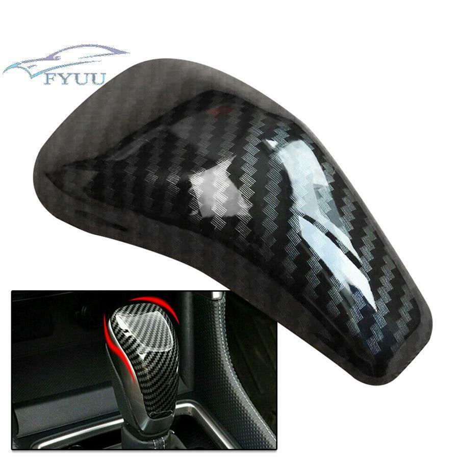 1x For 2018-2021 Subaru Crosstrek XV Carbon Fiber Gear Shift Lever Knob Cover