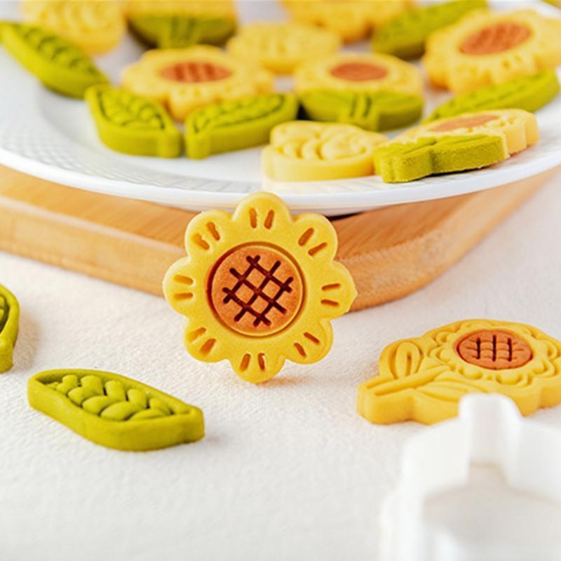 Sunflower Bee Leaf Shaped Biscuit Moulds Cookie Mold Biscuit Cutter Baking Tools