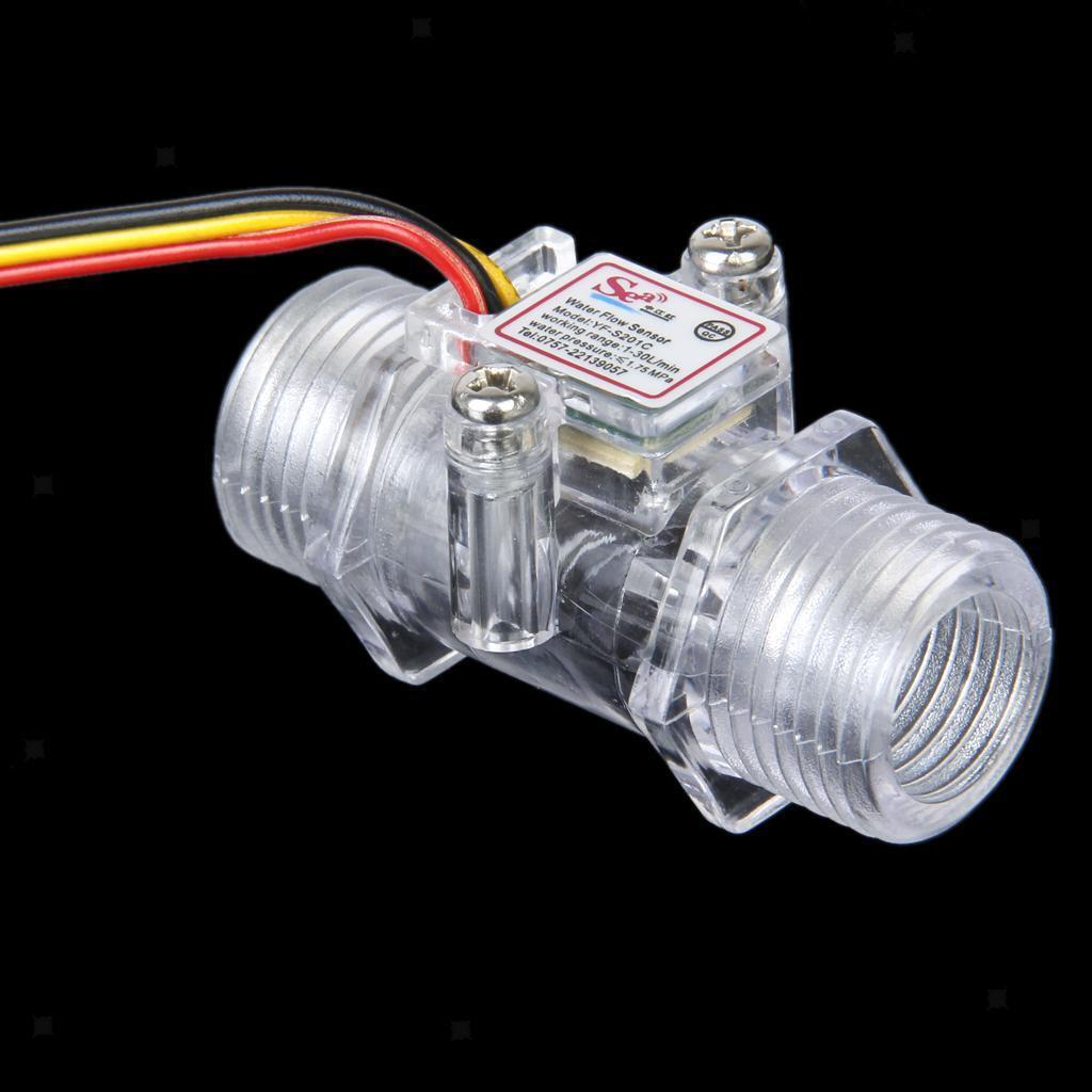 Transparent Water Flow Sensor  Hall Flow Sensor  1-30L/min