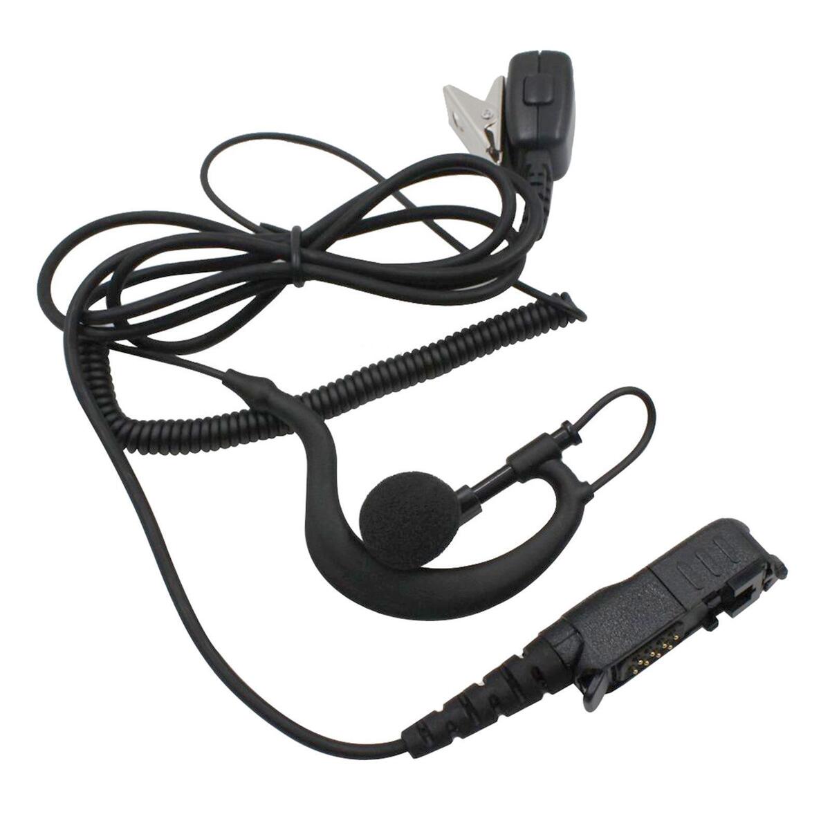 G Shape Walkie Talkie Earpiece, with Mic PTT Headphone Earphone Headset for