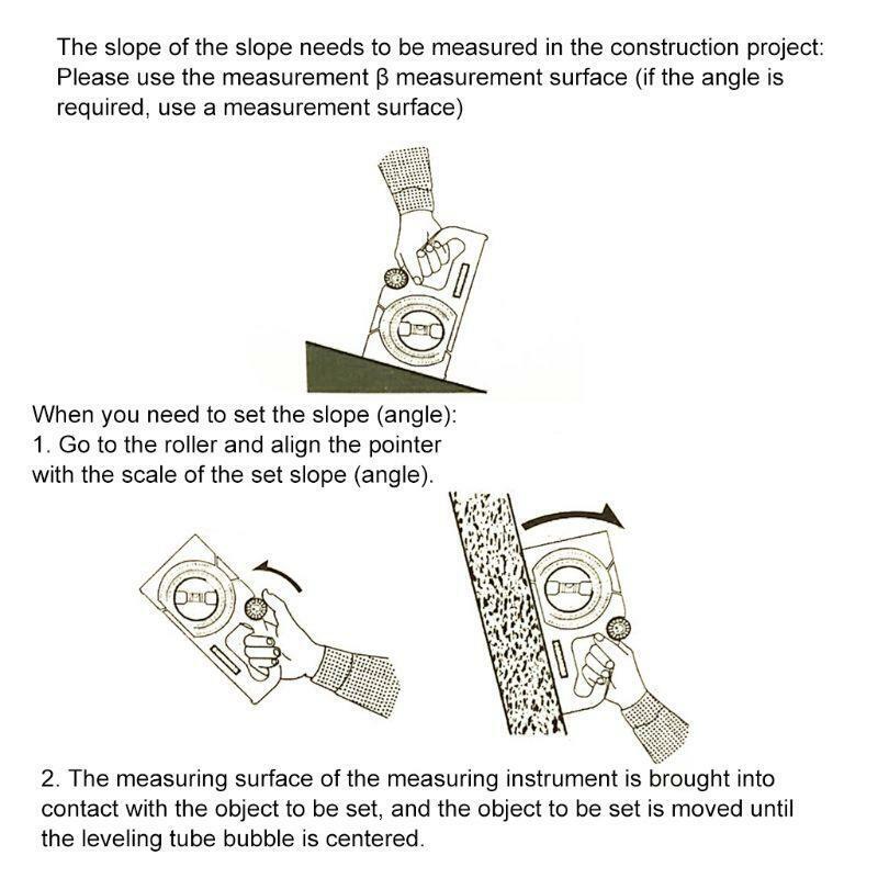 Magnetic Slope Measuring Universal Bevel Protractor Angle Level Declinometer