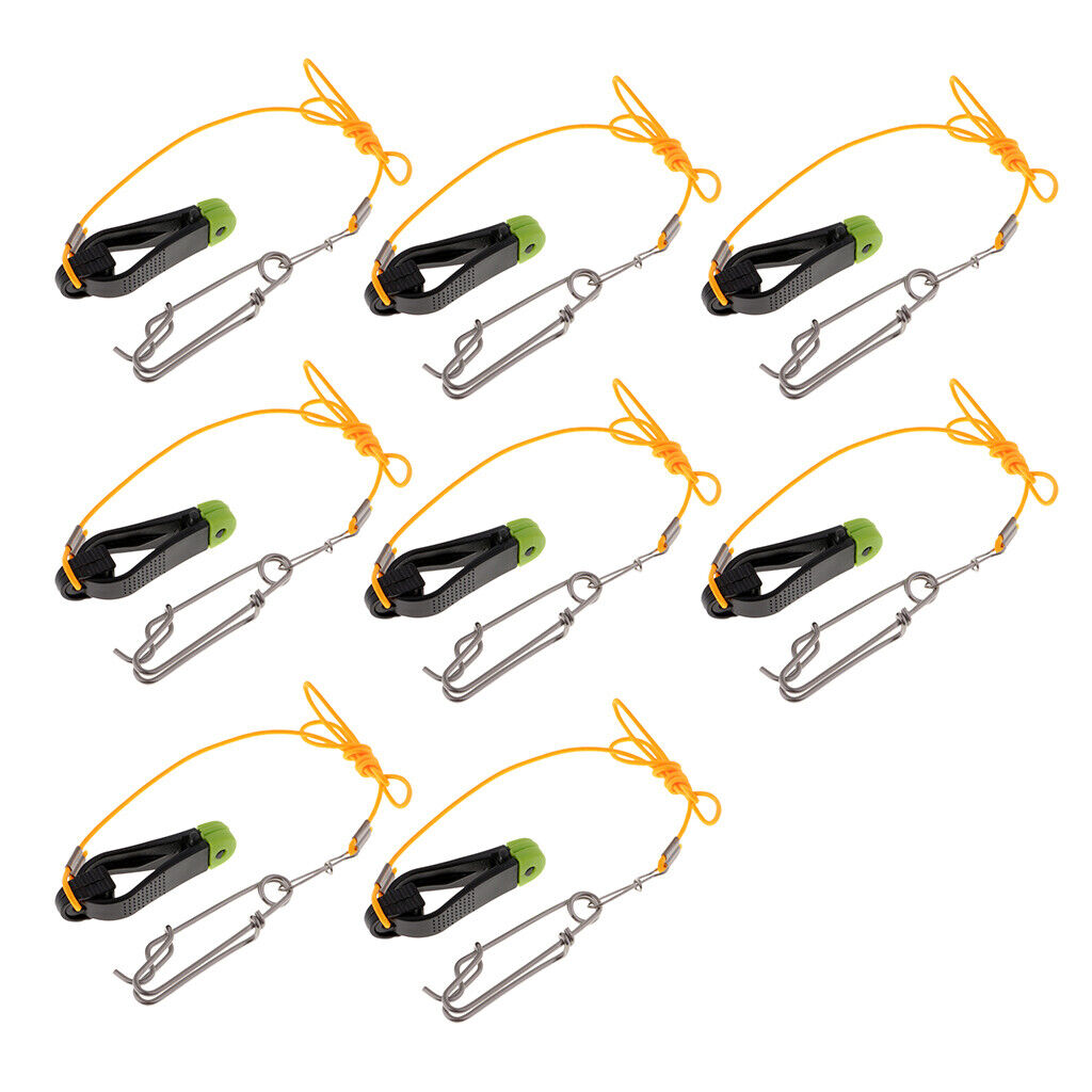 8pcs  Plus Release Clip  with 17" Leader Long  Snaps