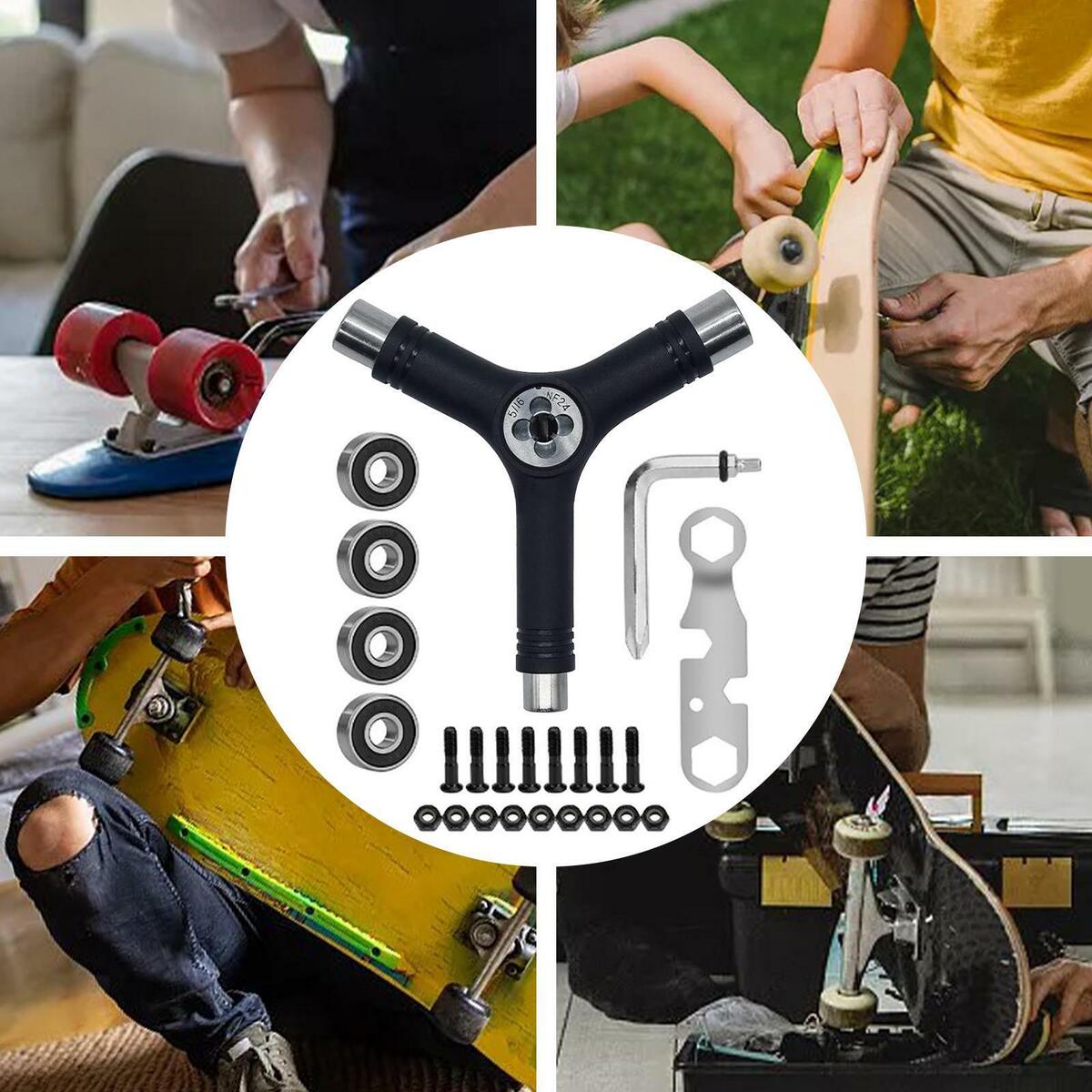 Skate Tool Set   Head Screwdriver Wrench Y Tool for Skateboard