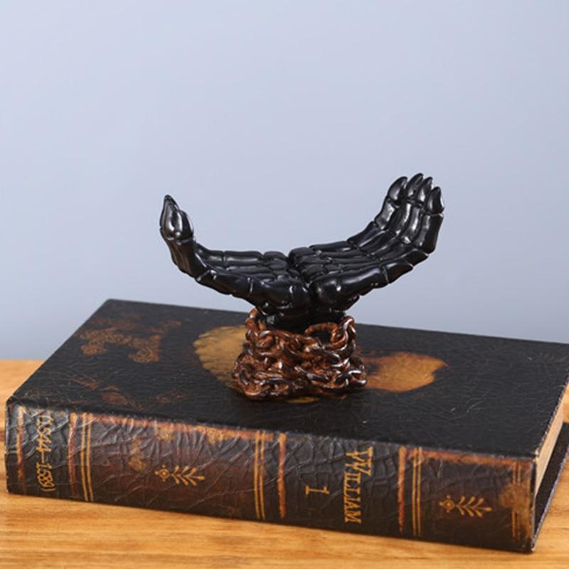 Palm Decorative Candle Holder Creative Gassho Candlestick Candles Tray Decor