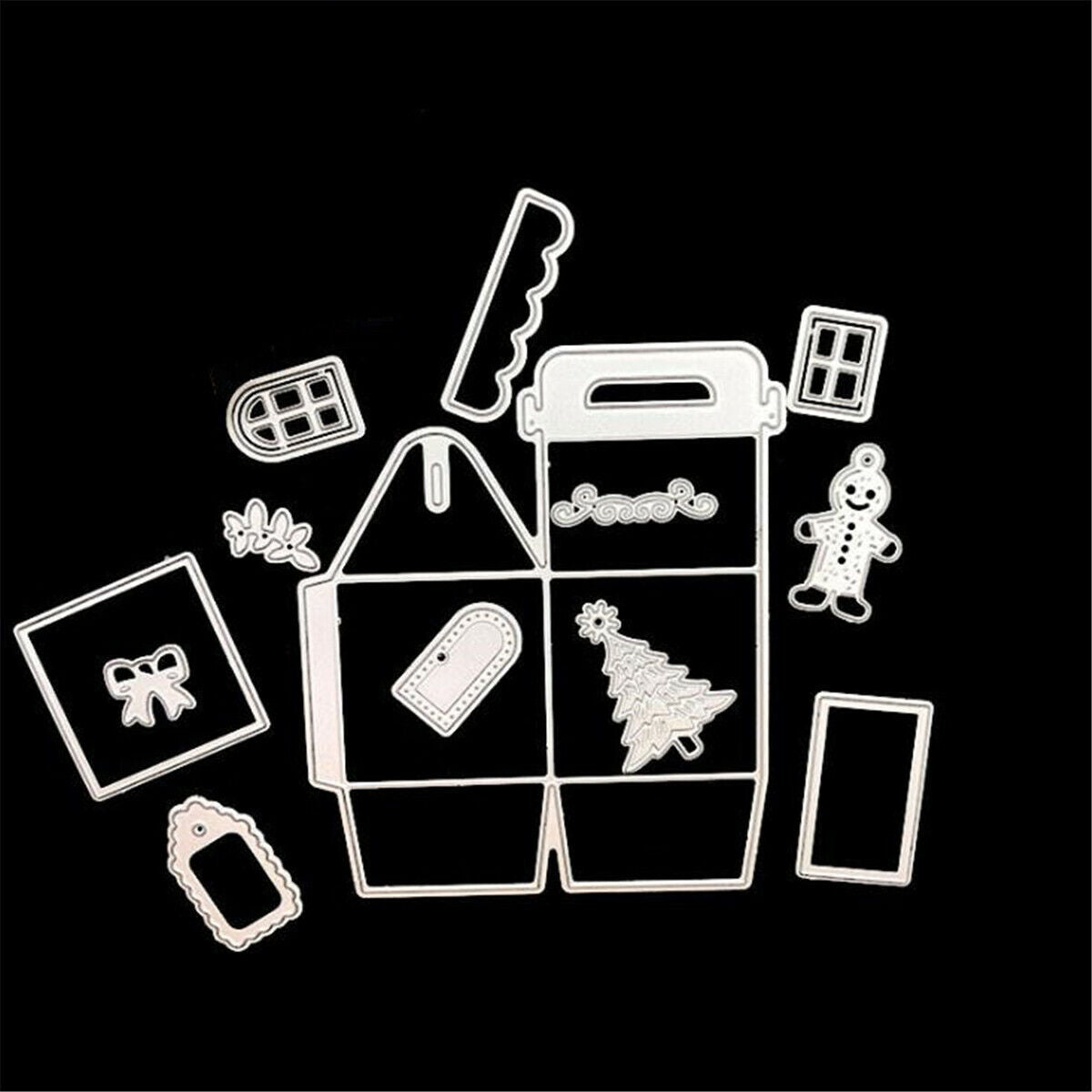 House Box Metal Cutting Dies Embossing Stencil DIY Scrapbooking Album Card Mold