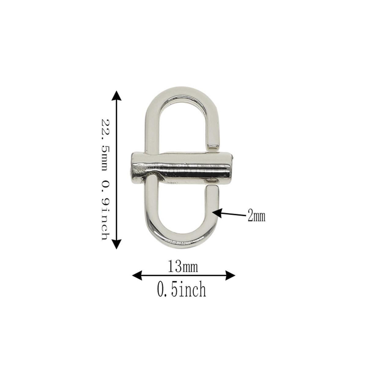 12Pcs Mixed Adjustable Metal Buckles Chain   Strap Shortener