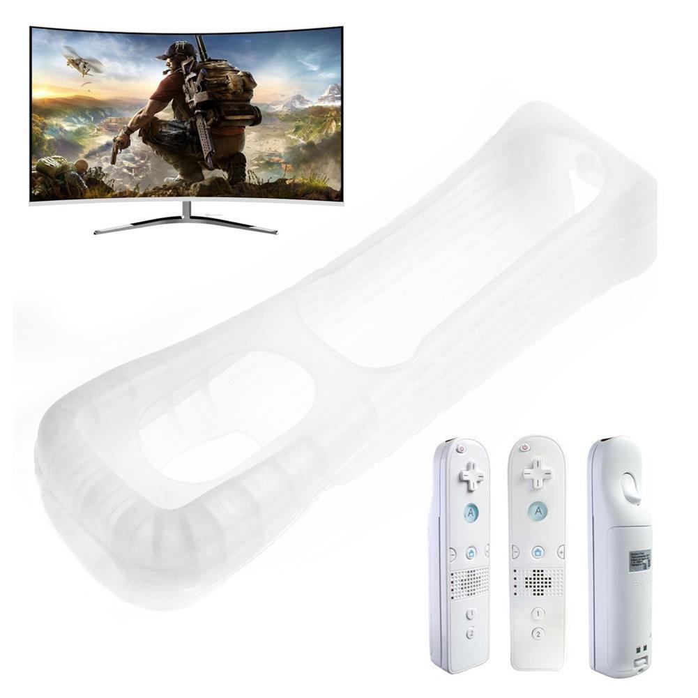 Silicone Cover Case Skin Sleeve for Nintendo Wii Remote Controller(White)
