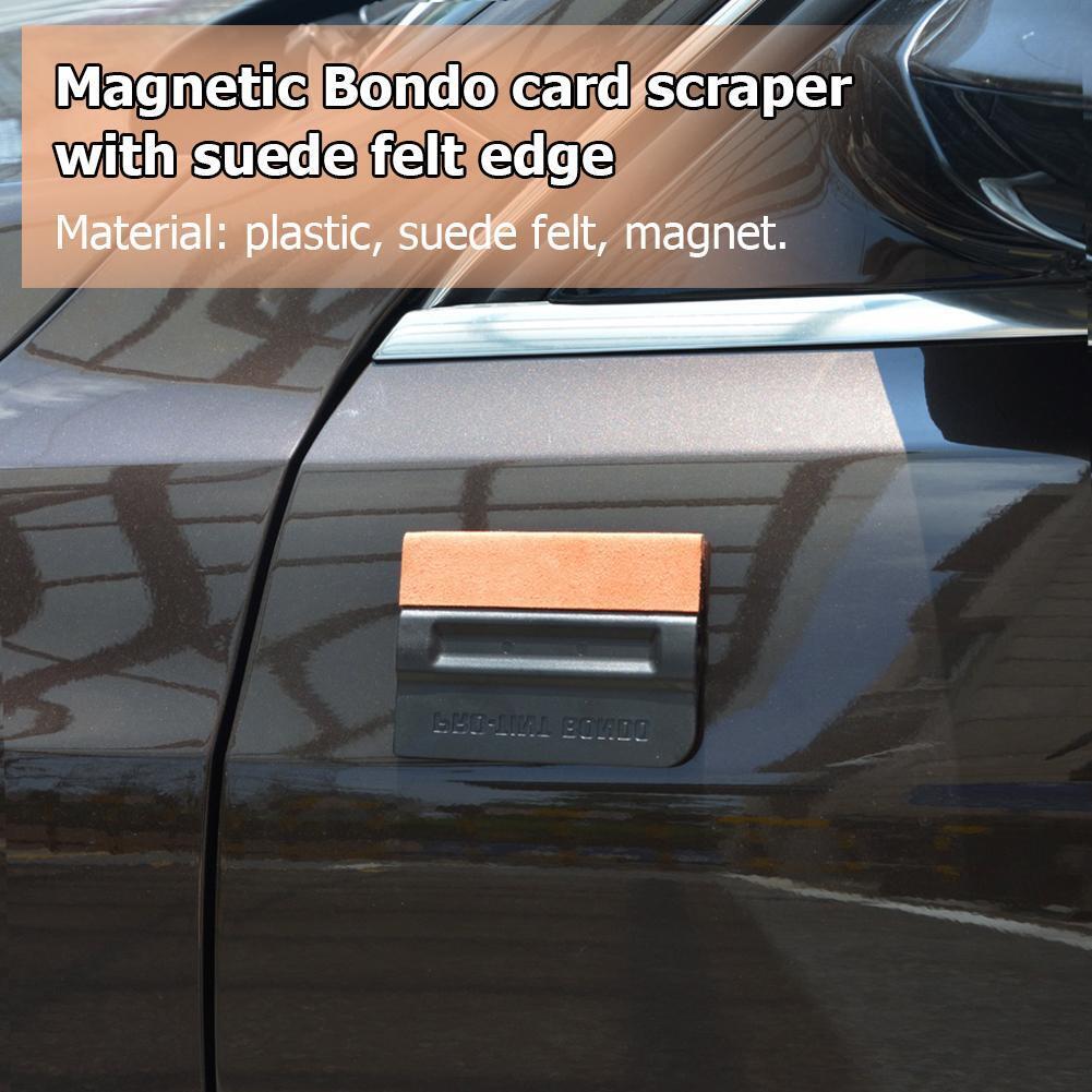 Carbon Fiber Film Magnetic Squeegee Car Vinyl Wrap Scraper with Suede Felt