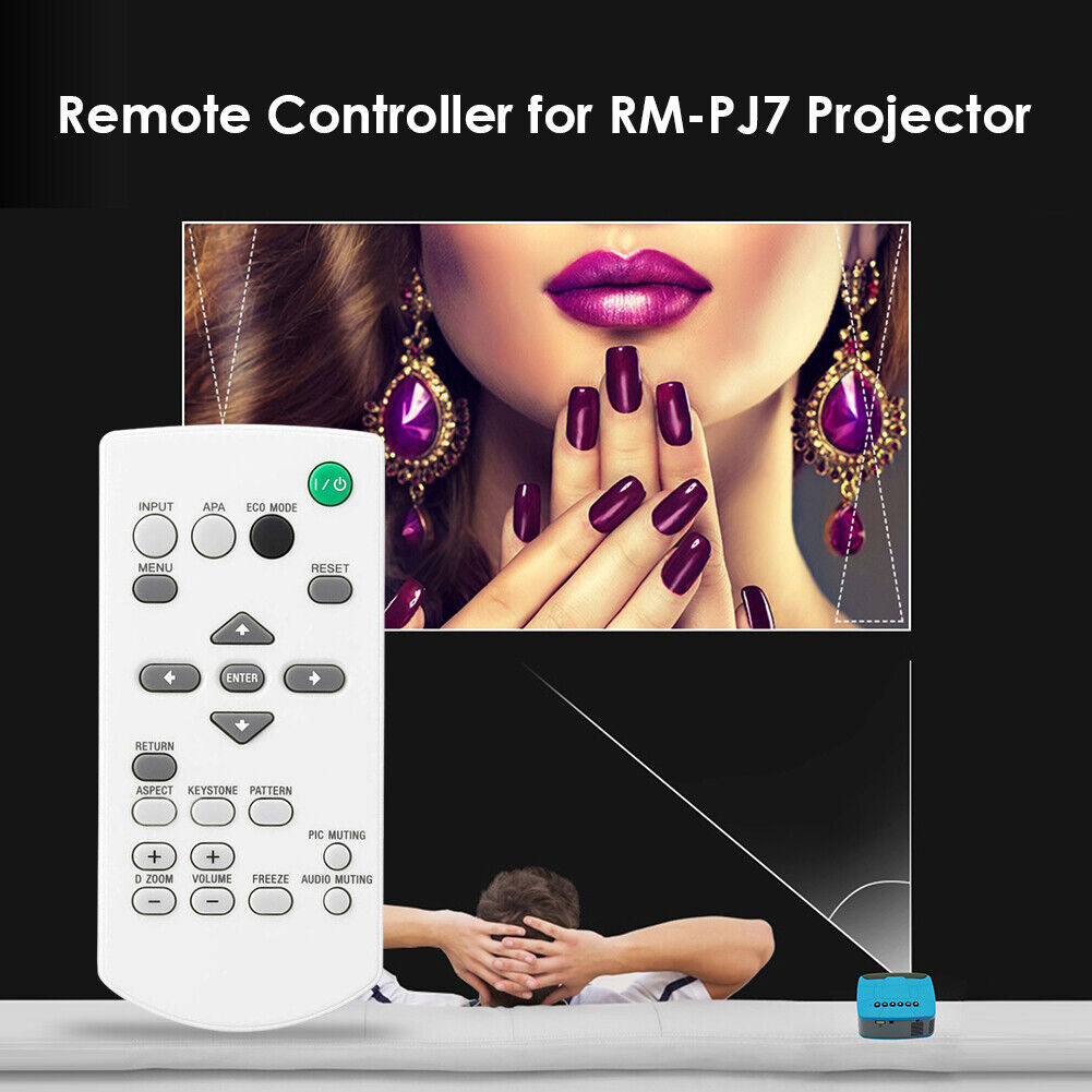 Replace Projector Remote Control for Sony RM-PJ7 RM-PJ6 VPL-CX63 VPL-CX70