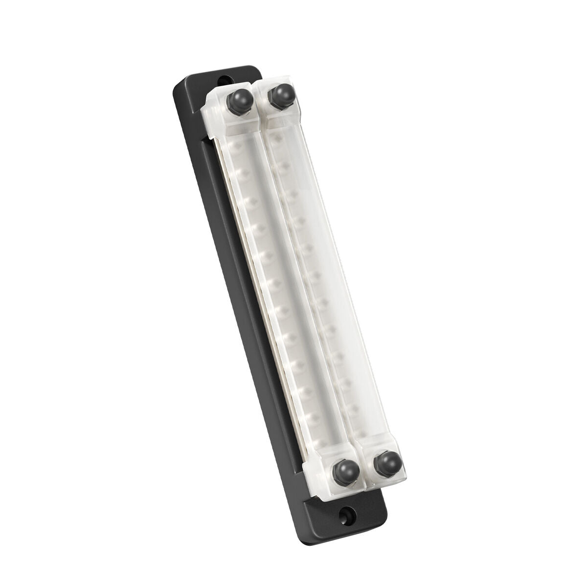 12 Way Dual Row Busbar Solid Plastic Base With Cover OP Terminal DC 150A Busbar