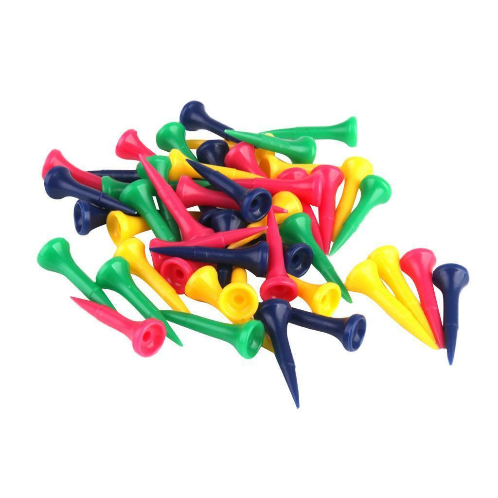 50 pcs Mixed  Plastic Graduated golf professional tees 40mm Golfer Accessories