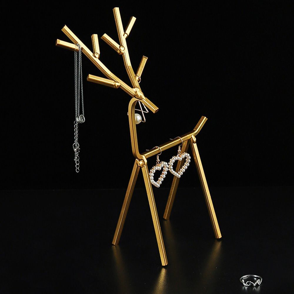 Organizer Necklace Display Stand Deer Decorative Ornament Earrings Holder