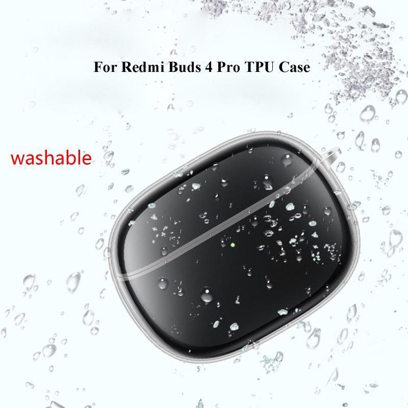 Shockproof Soft Cover for RedmiBuds 4 Pro Dustproof Sleeve Washable Shell Frame