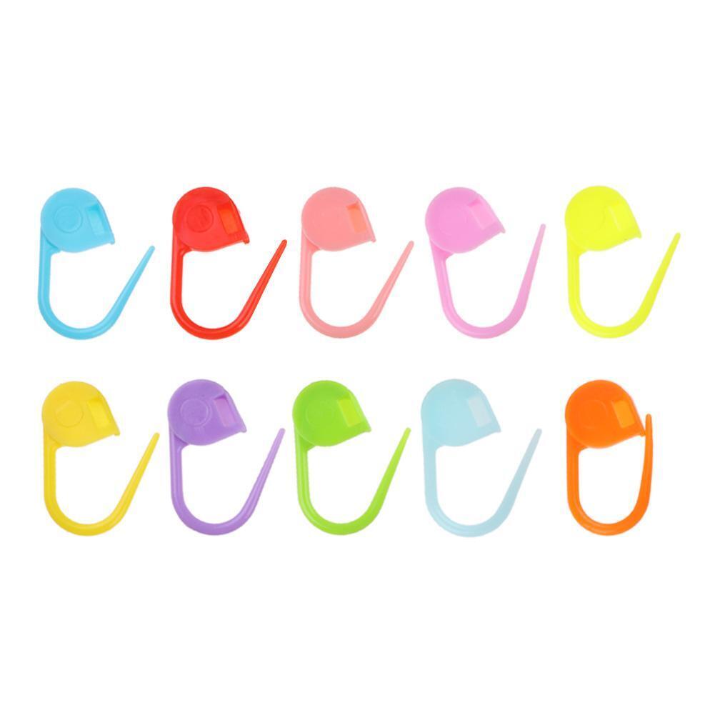 Colorful Plastic Safty Pins Sweater Mark Buckle DIY Weaving Tools (100pcs)