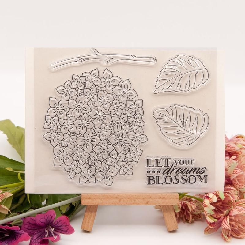 Flower Leaf Silicone Clear Seal Stamp DIY Scrapbooking Embossing Photo Album